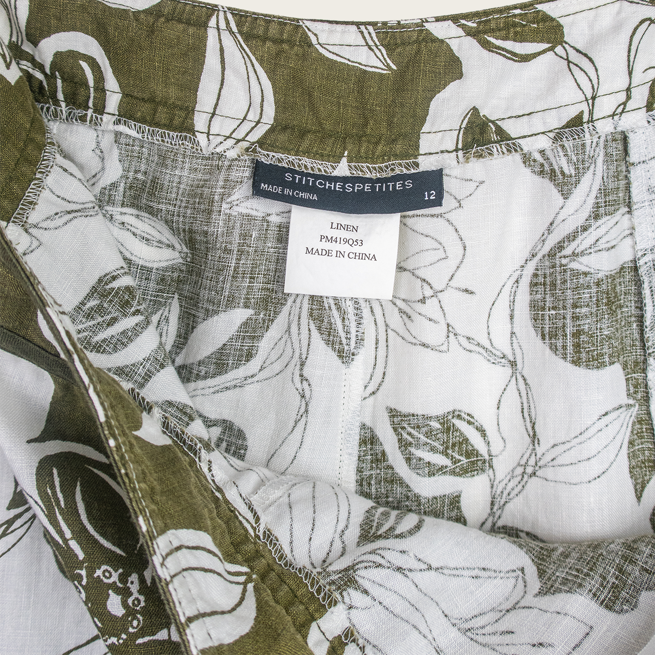 Stitches Petite Linen Midi Skirt - Size S