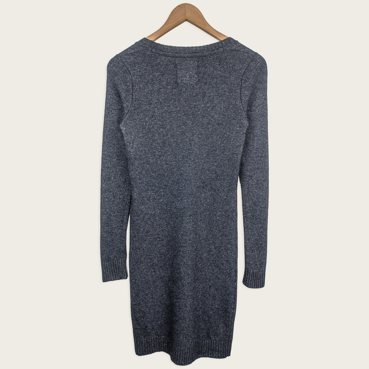 Y2K Esprit Knit Dress - Charcoal Cable Knit - Size S