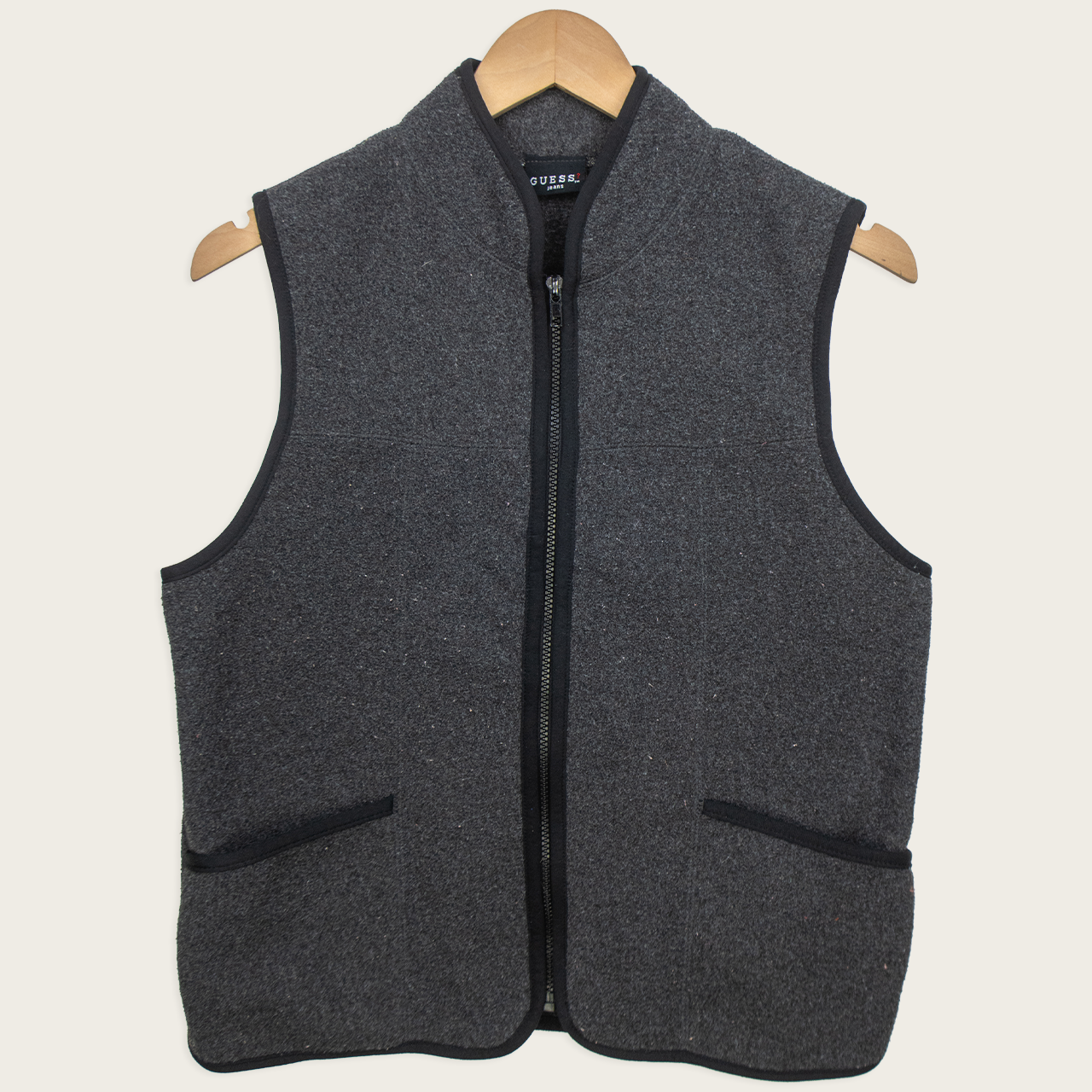 Vintage Guess Jeans Fleece Zip Vest - Size L