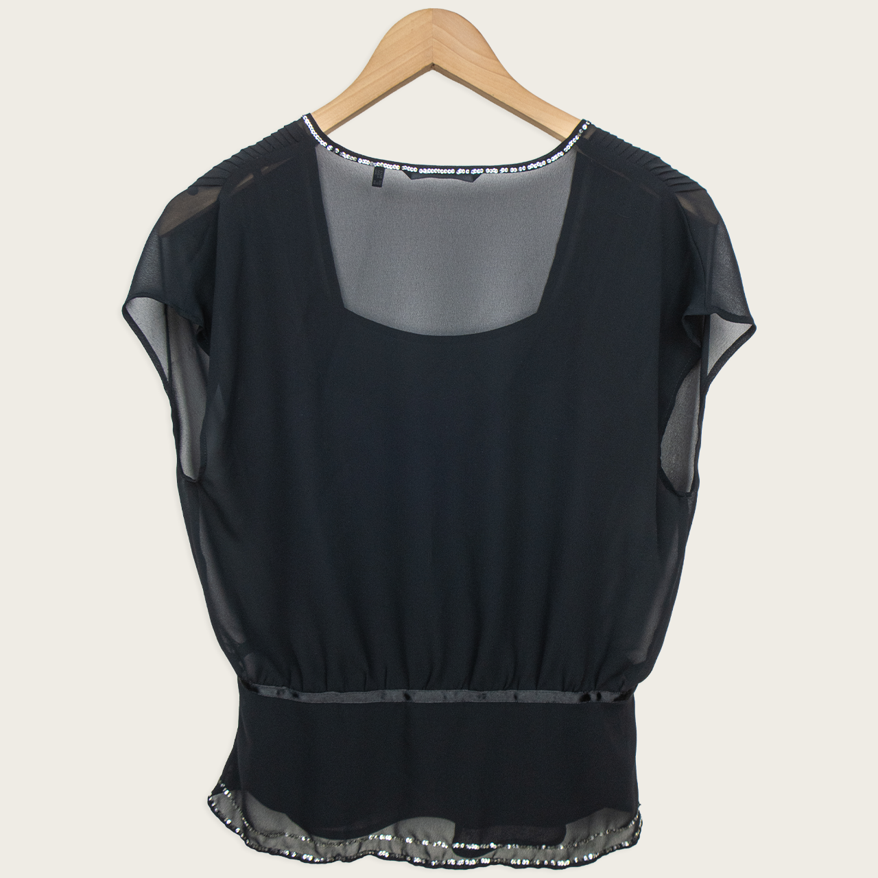 00s InWear Sheer Sequin Blouse - Size S