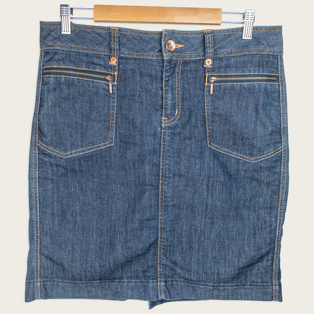 Y2K Jag Jeans Denim Midi Skirt - Size M/L