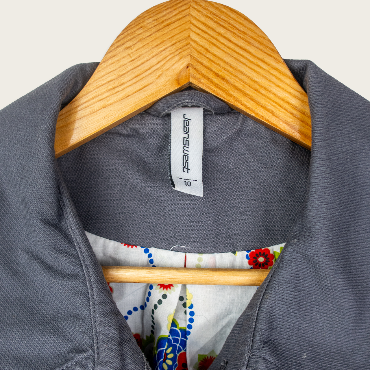 Y2K Jeanswest Utility Jacket - Slate Grey - Size 10