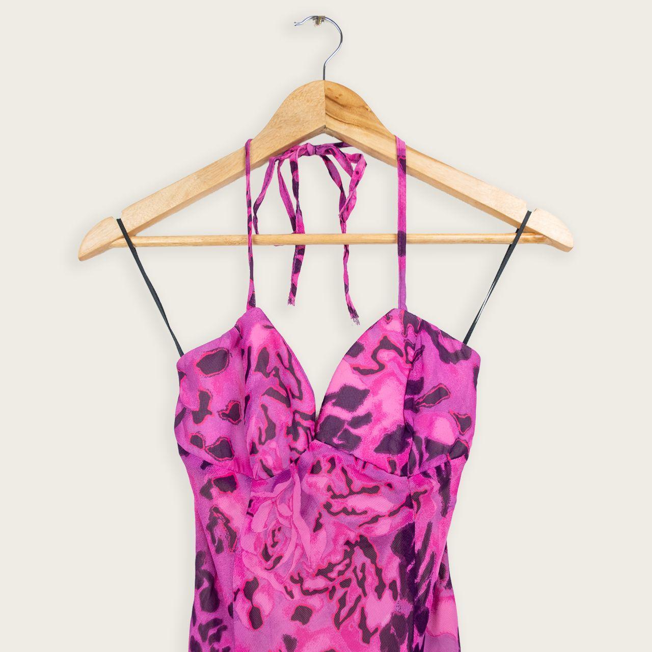 Y2K Lipsy Mini Dress - Asymmetrical Hem - Size S
