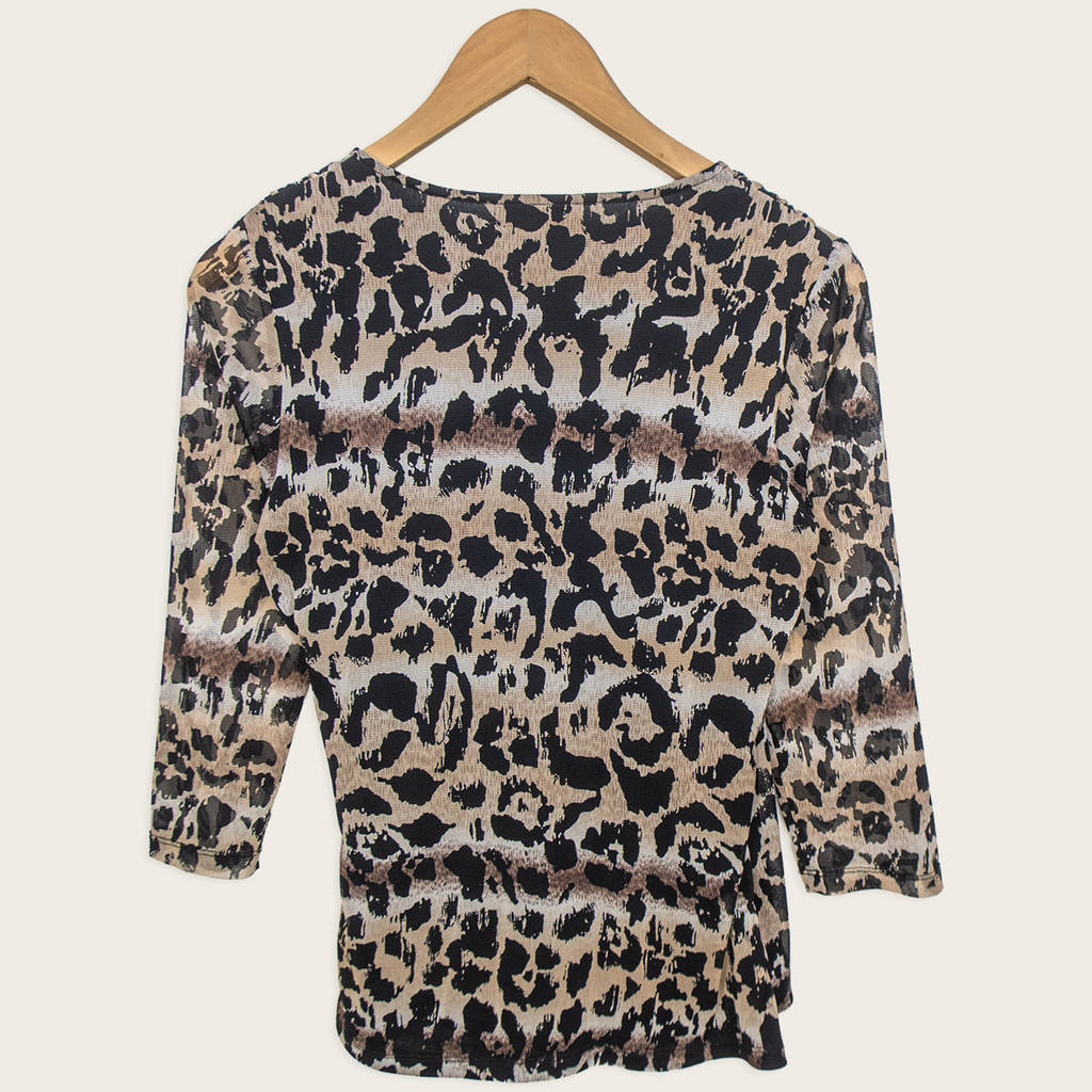 00s Liz Jordan Animal Print Top - Size S/M