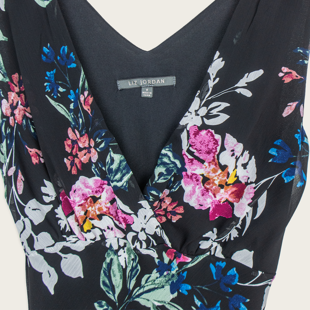 Liz Jordan Floral Maxi Dress - Size S