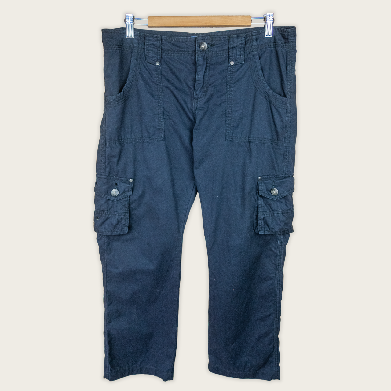 Y2K Jeanswest Cargo Pants - Navy Utility Style - Size 12