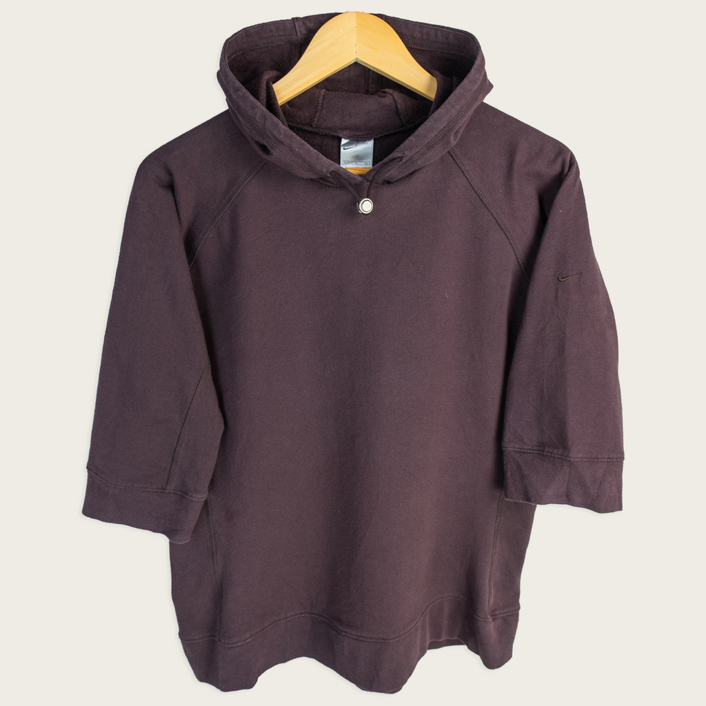Y2K Nike Hoodie - Brown Minimal - Size M