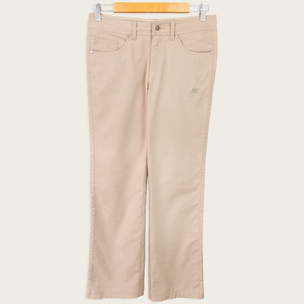 Y2K Nike Pants - Beige Straight Leg - Size S