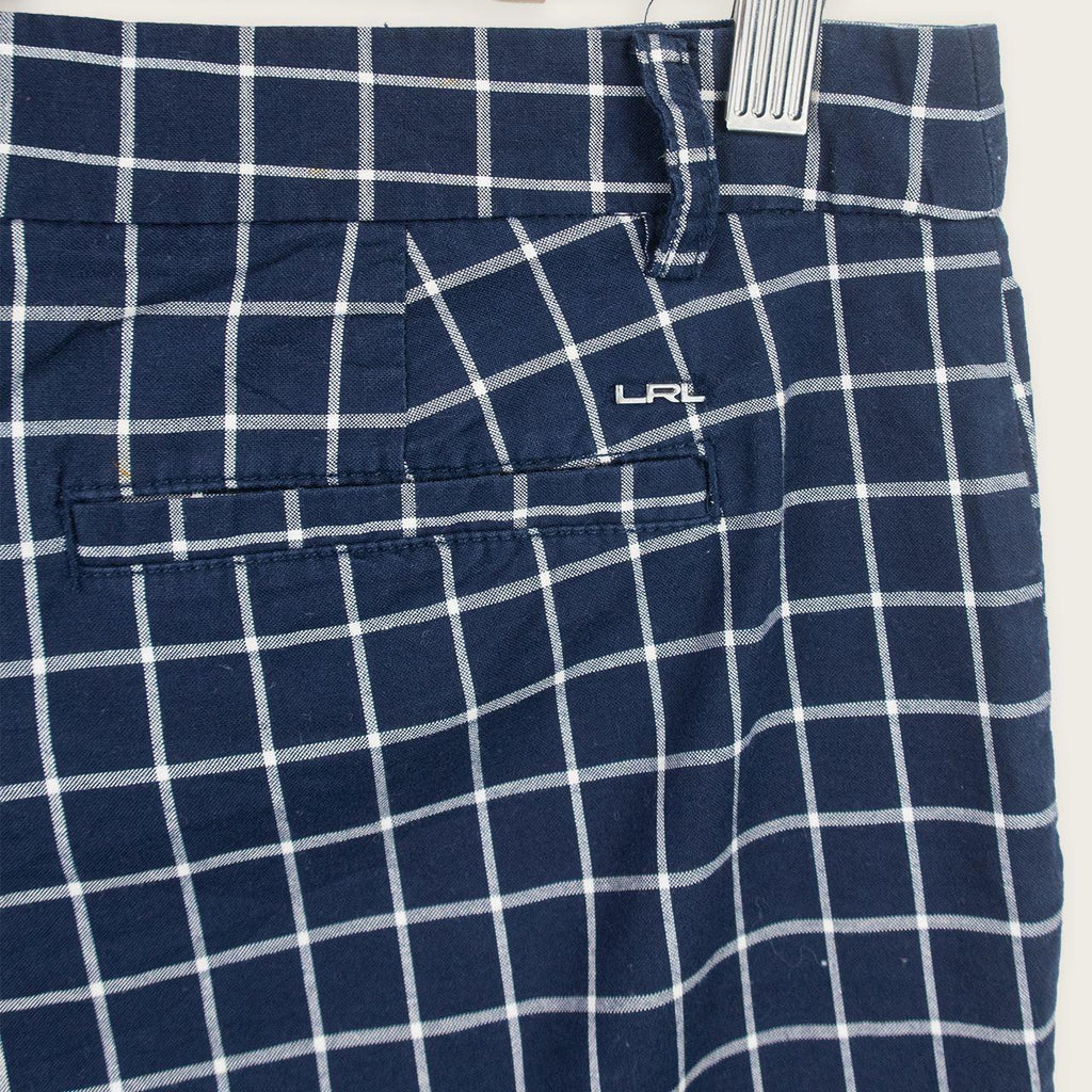 Y2K Ralph Lauren Check Shorts - Navy Check - Size 6