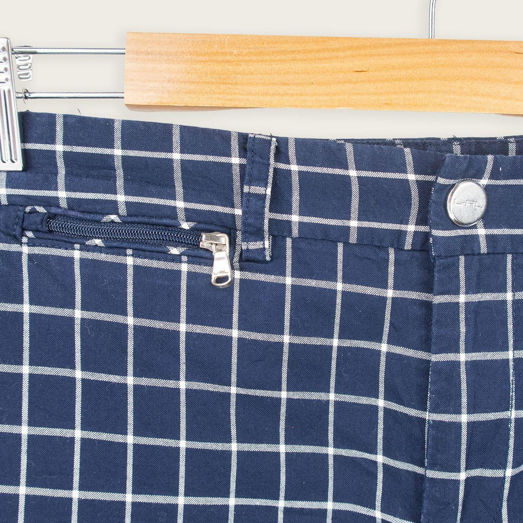 Y2K Ralph Lauren Check Shorts - Navy Check - Size 6