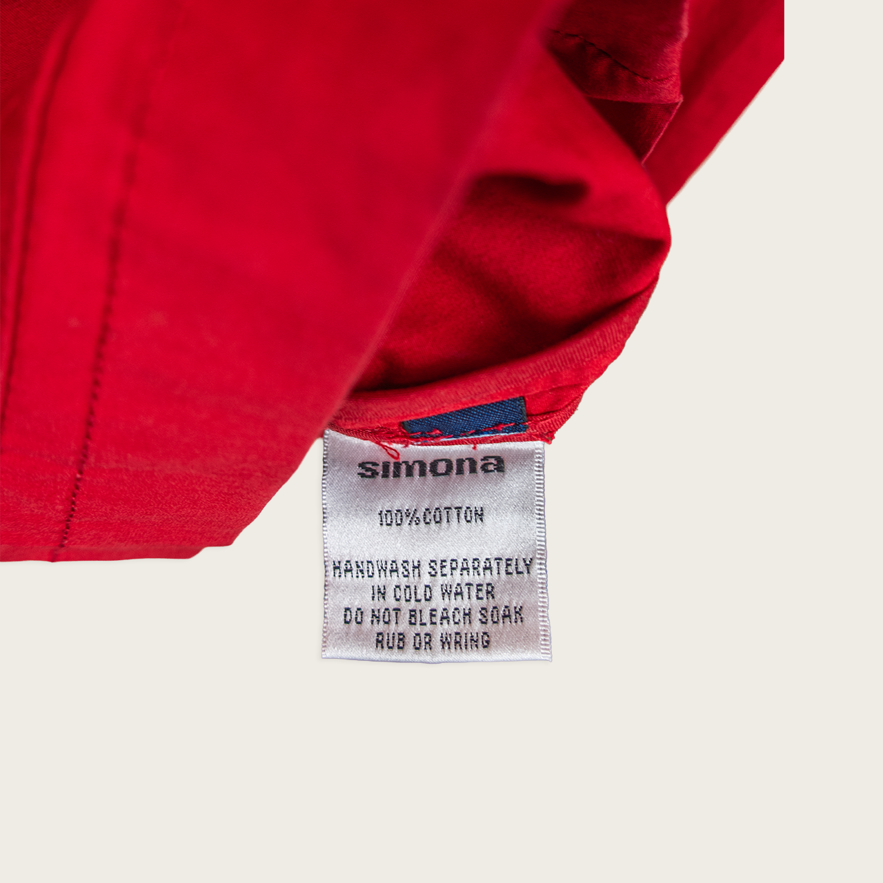 Y2K Simona Sport Jacket - Belted Red Cotton - Size 12