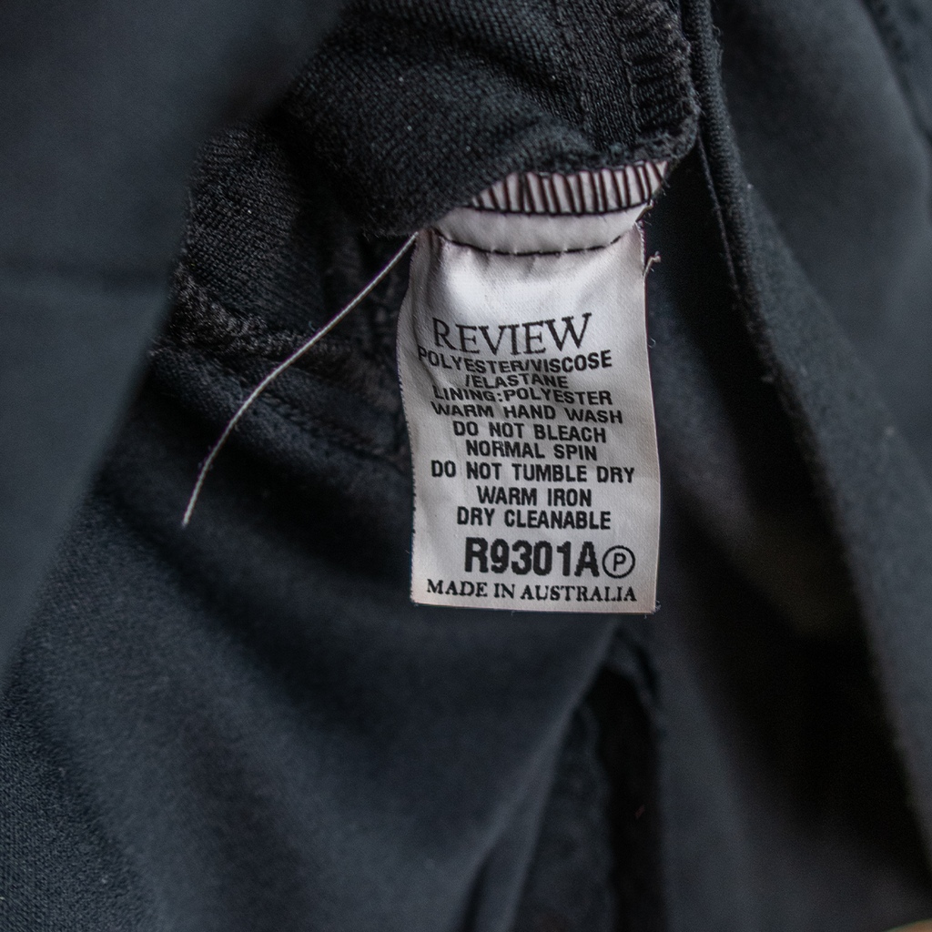 Vintage Review Australia Fitted Blazer Top - Black - Size 6