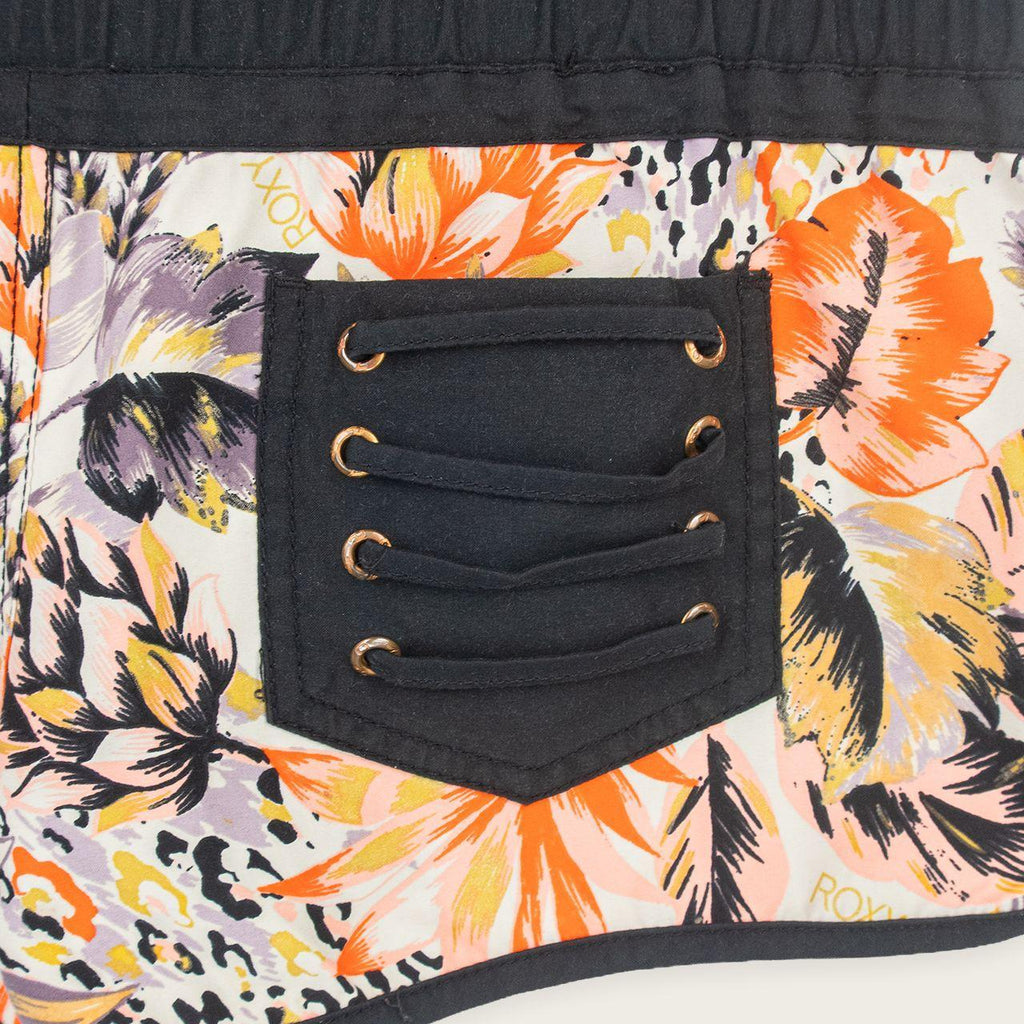 Y2K Roxy Mini Board Shorts - Floral Print - Size 12
