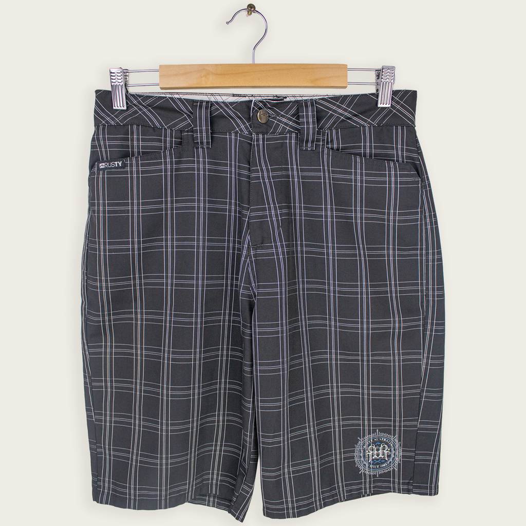 Y2K Rusty Shorts - Black Check - Size 8