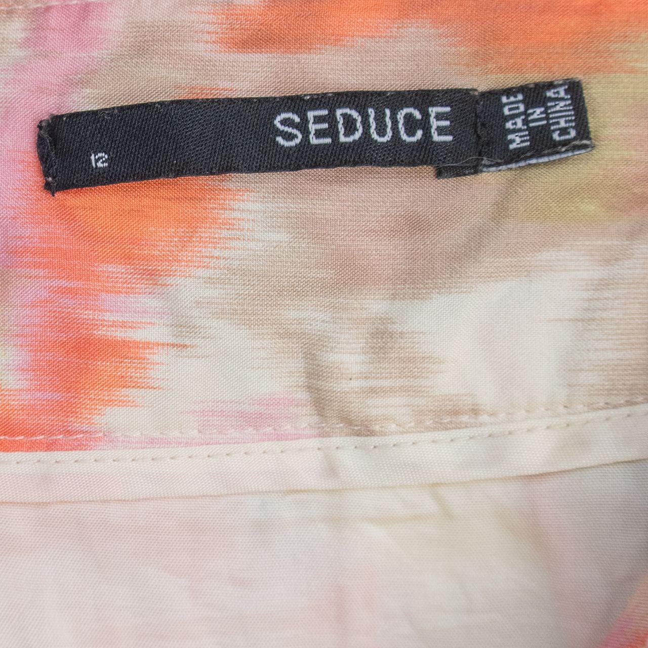 Y2K Seduce Mini Skirt - Abstract Print - Size 12
