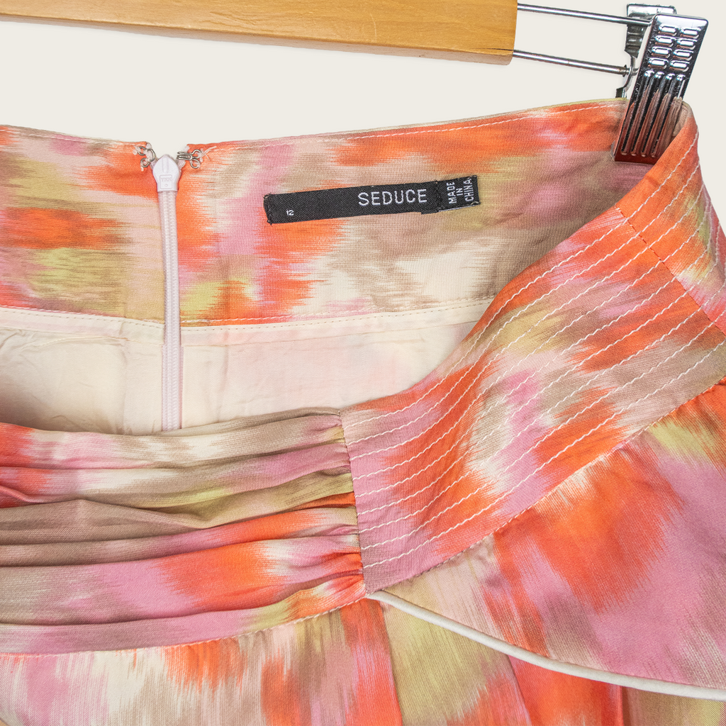 Y2K Seduce Silk Mini Skirt - Size M/L
