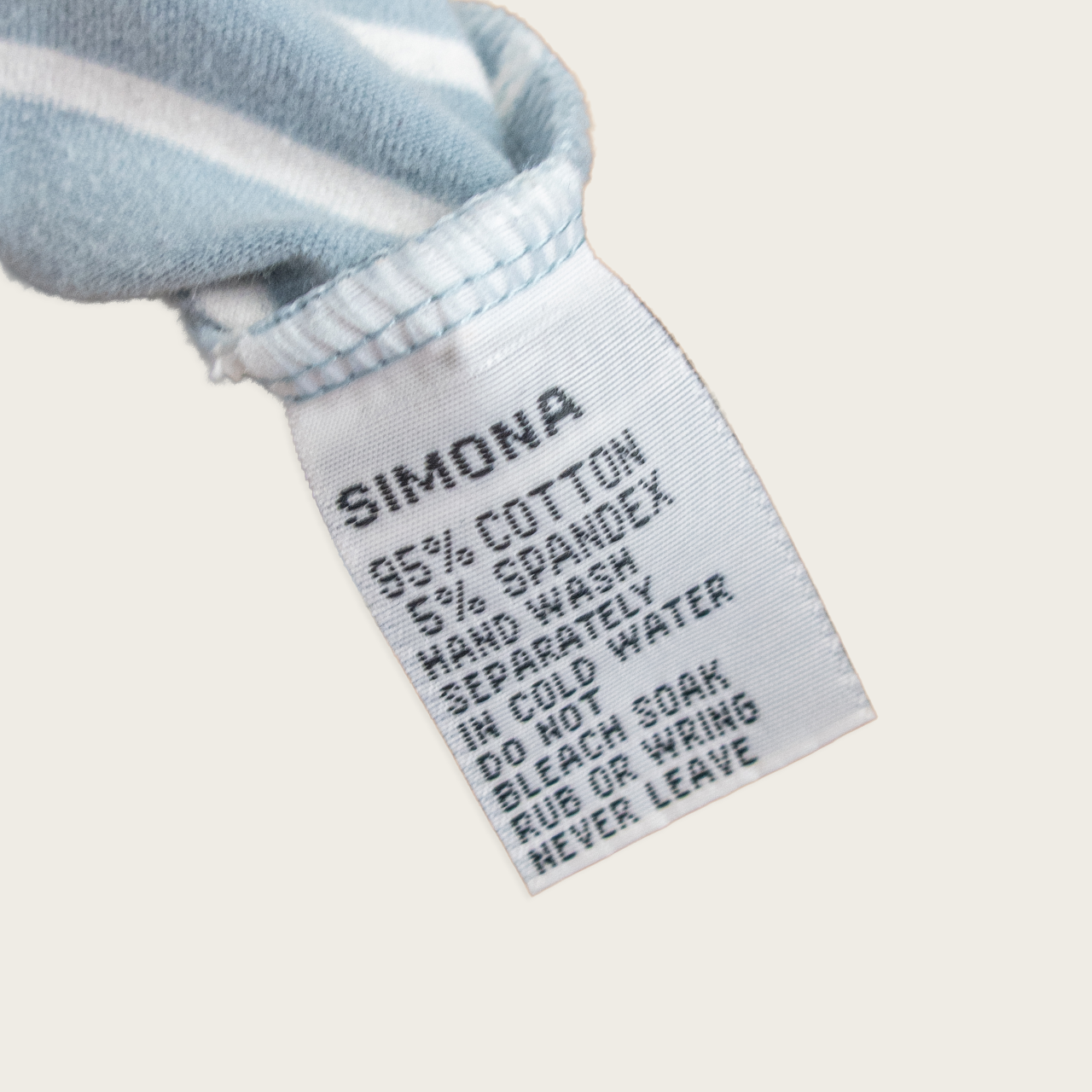 Y2K Simona Sport Striped Top - Baby Blue - Size S