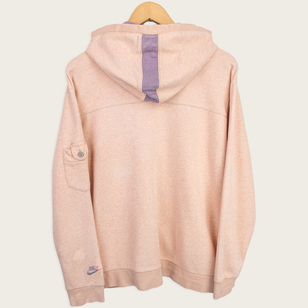 Y2K Nike Zip-Up Hoodie - Pink/Purple - Size S