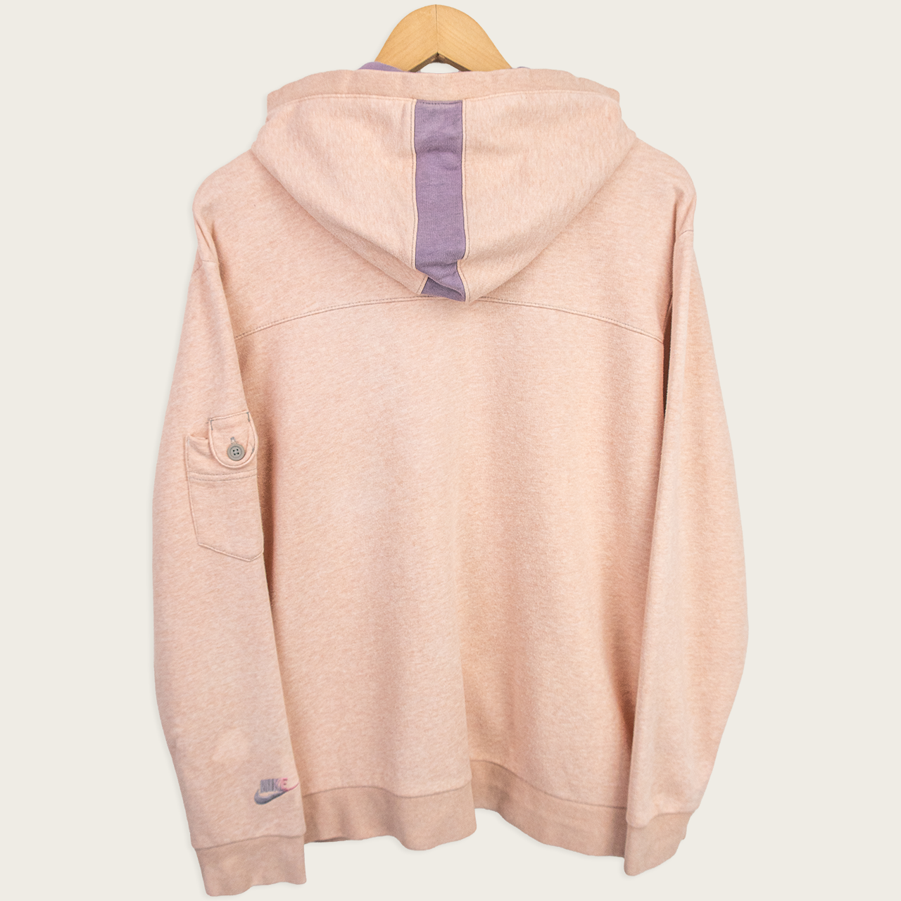 Y2K Nike Zip-Up Hoodie - Pink/Purple - Size S
