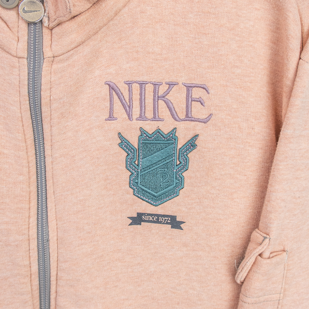 Y2K Nike Zip-Up Hoodie - Pink/Purple - Size S