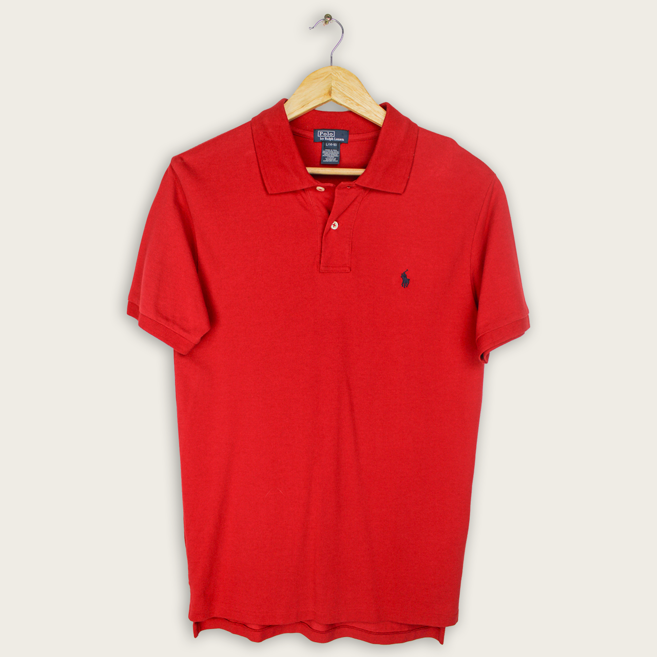 Vintage Ralph Lauren Polo Shirt - Red Pony Logo - L
