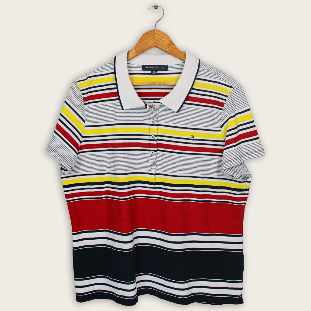 Tommy Hilfiger Polo Shirt - Striped Oversized - XXL